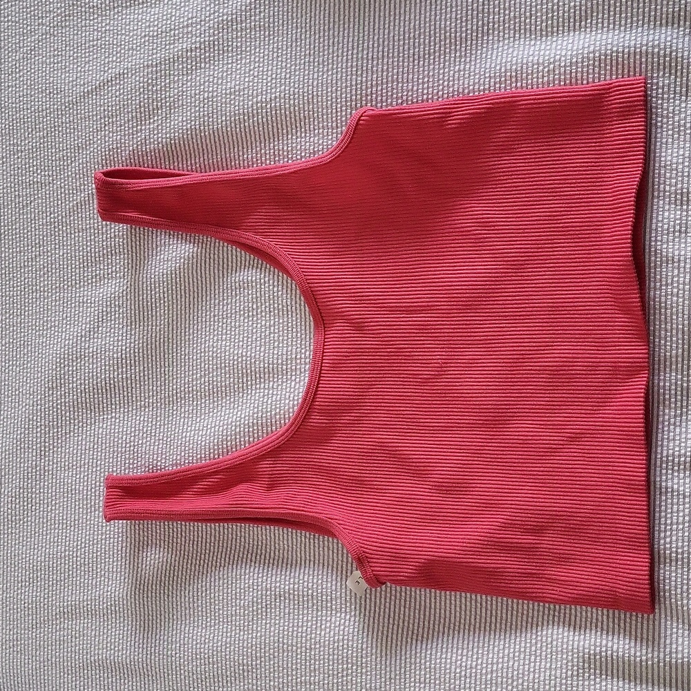 Aeropostale Ribbed Crop Tank Top Size: M Color: Coral